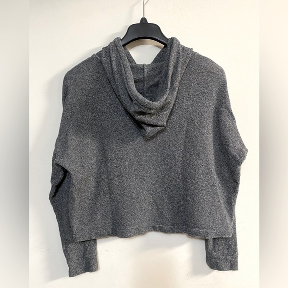 Madewell Short Hoodie Heathered Grey Size Medium - Picture 6 of 7
